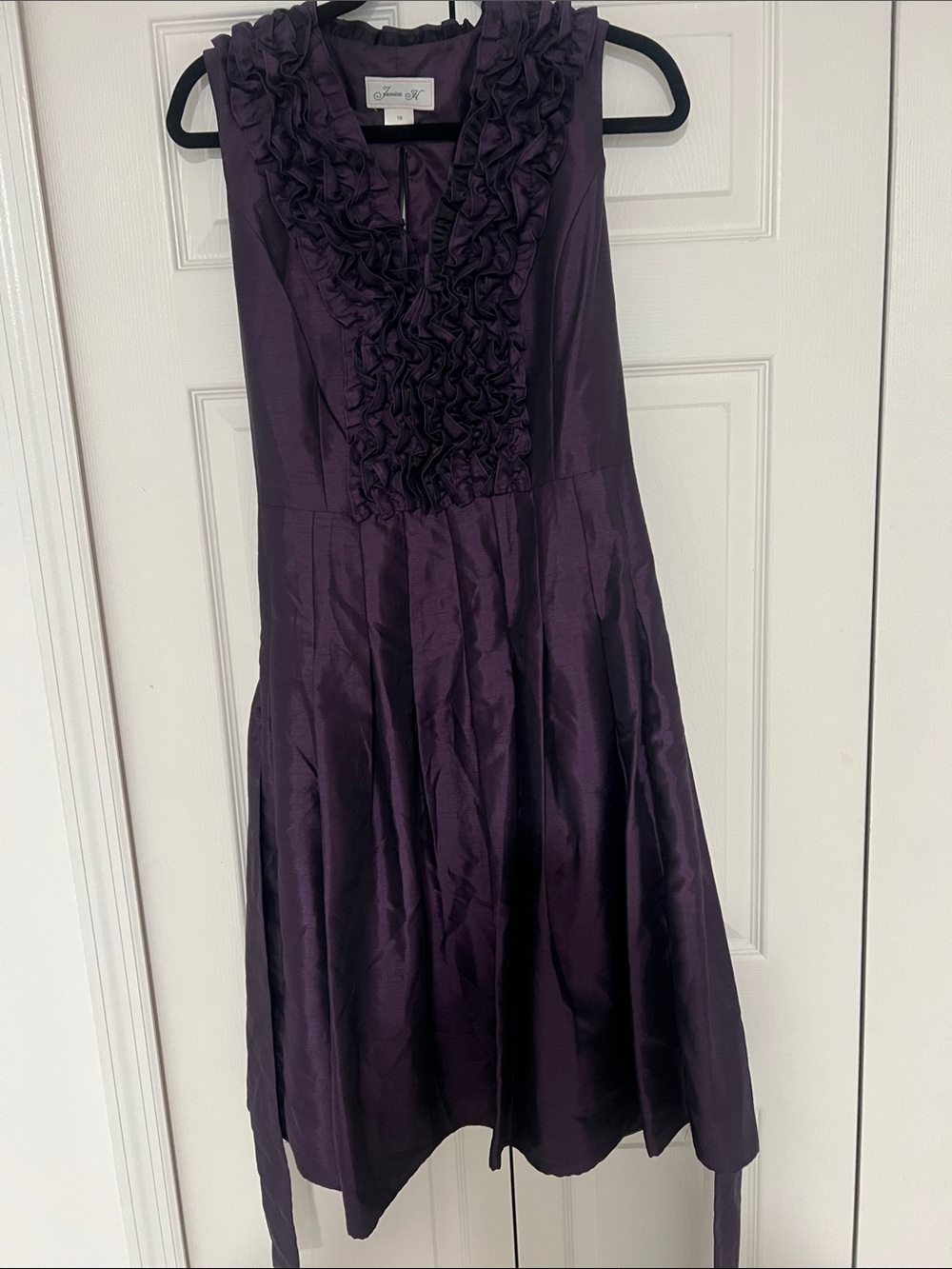 Jessica Howard Deep Plum Satin Party Dress